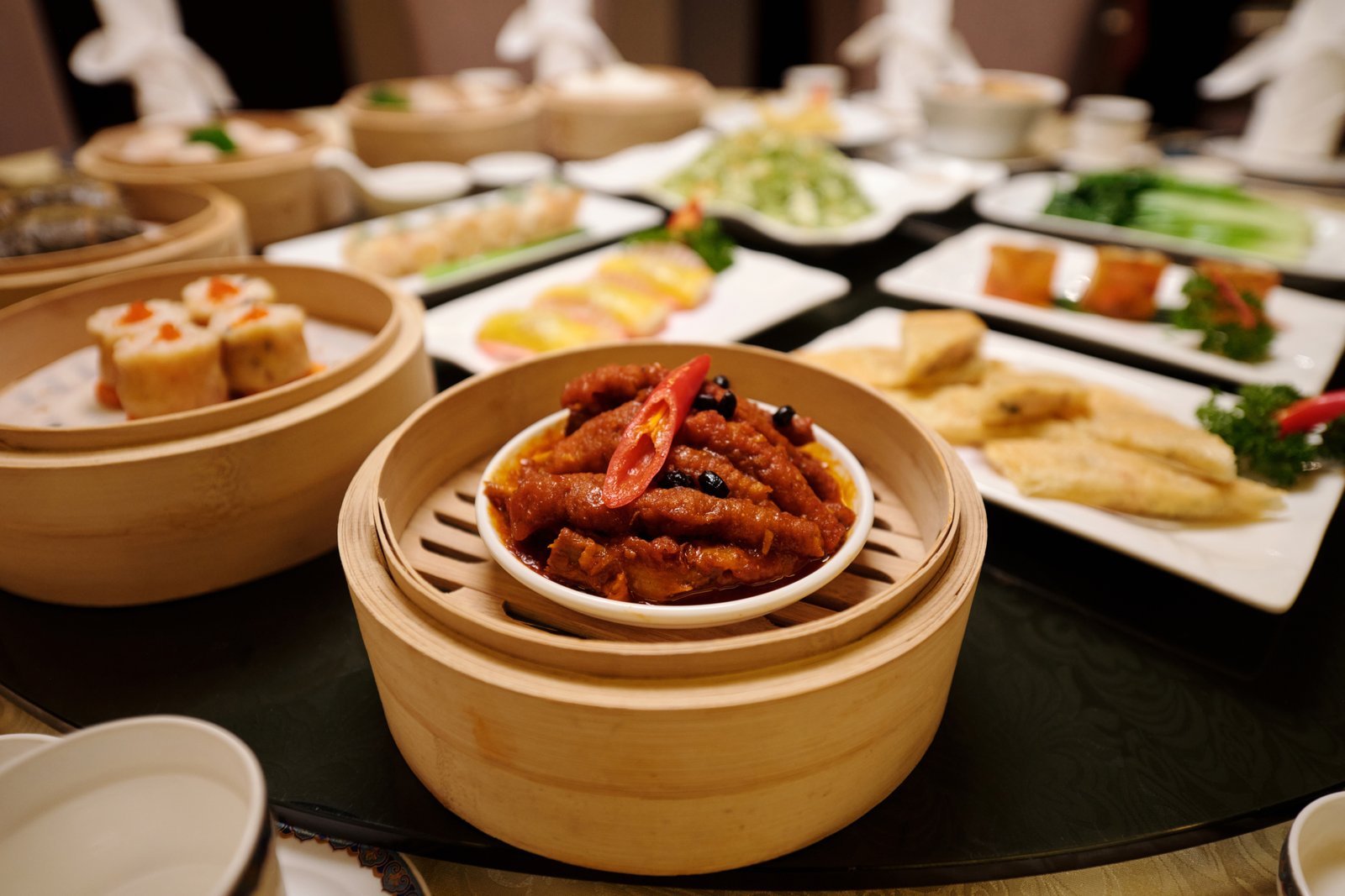 A selection of authentic Chinese dishes including dumplings and traditional cuisine served fresh in NYC.