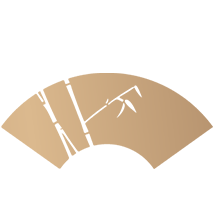 Chinese bamboo and fan decorative icon