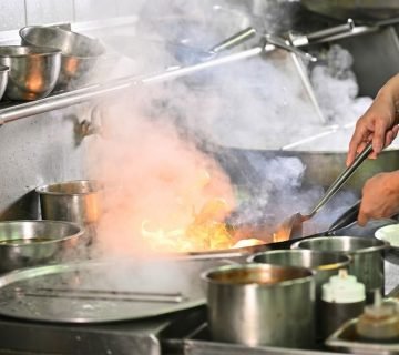 Plant-based Chinese dishes served at Evergreen On 38, a vegetarian-friendly restaurant in Midtown Manhattan