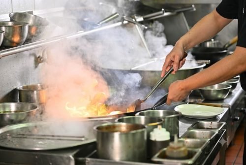 Plant-based Chinese dishes served at Evergreen On 38, a vegetarian-friendly restaurant in Midtown Manhattan